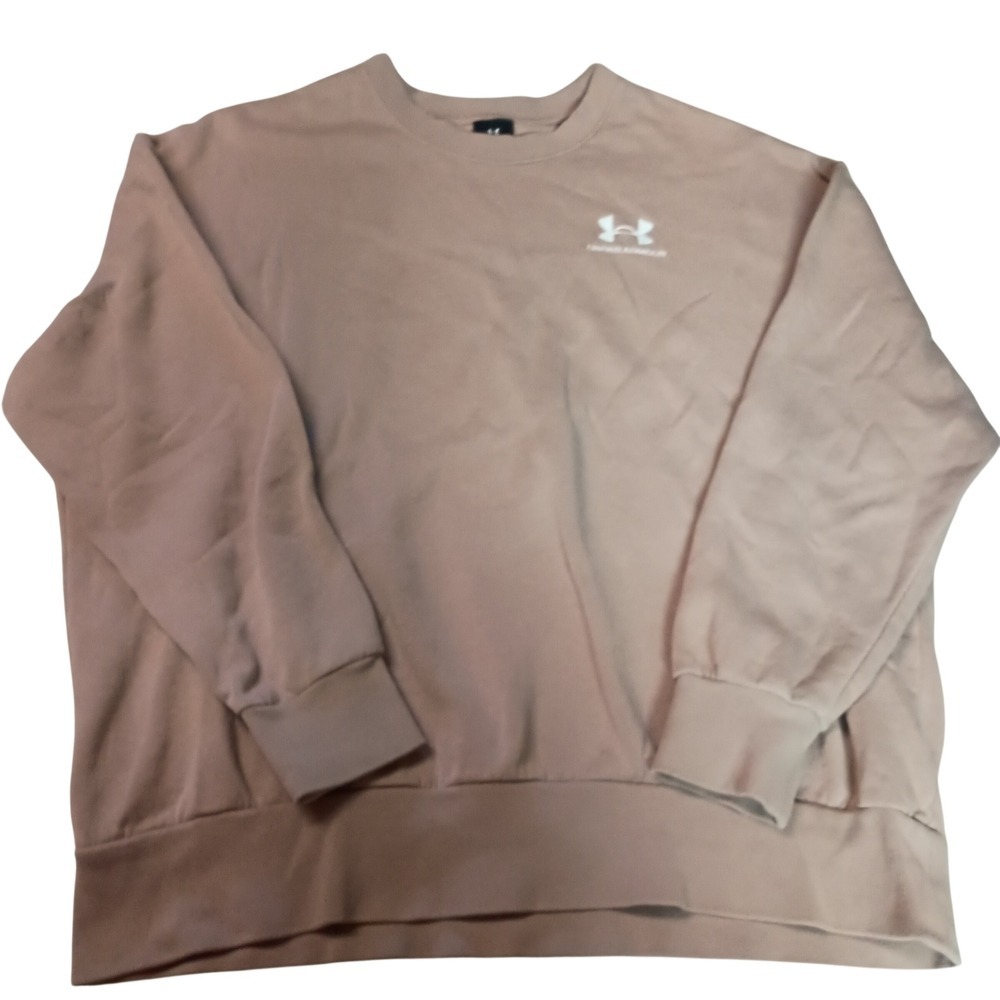 Under‎ Armour Pink Crew Neck Sweatshirt Logo Athleisure Size SM P CH